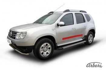 12 509 р. Порожки для ног Arbori Luxe Black Renault Duster HS дорестайлинг (2010-2015)  с доставкой в г. Новочеркасск. Увеличить фотографию 1