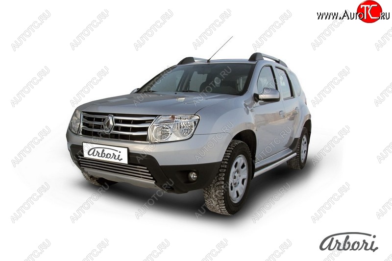 14 759 р. Защита штатных порогов Arbori (нержавейка, d57 mm). Renault Duster HS дорестайлинг (2010-2015)  с доставкой в г. Новочеркасск