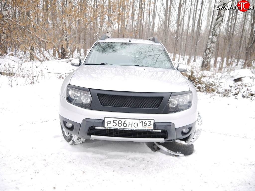 4 599 р. Решётка радиатора DM-Style Renault Duster HS дорестайлинг (2010-2015) (Без сетки, Неокрашенная глянец (под окраску))  с доставкой в г. Новочеркасск