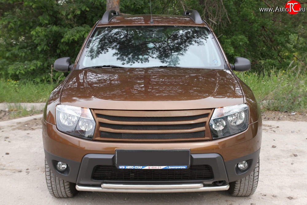 5 249 р. Решётка радиатора RA  Renault Duster  HS (2010-2021) дорестайлинг, рестайлинг (Неокрашенная)  с доставкой в г. Новочеркасск