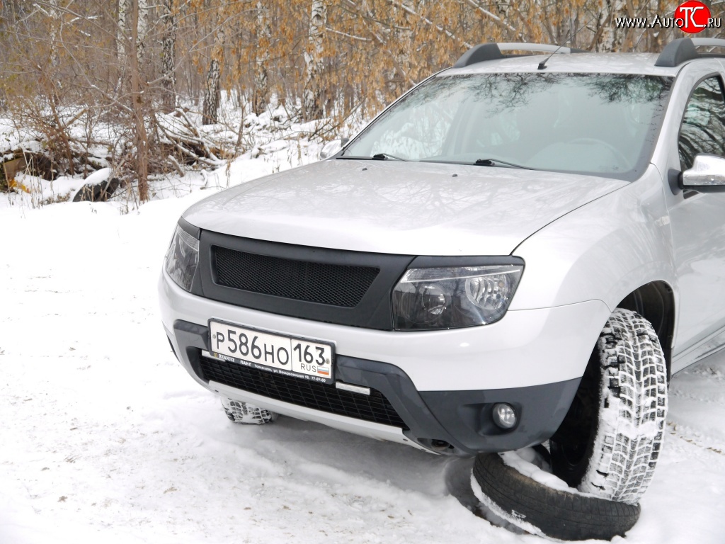 899 р. Реснички на фары DM-Style Renault Duster HS рестайлинг (2015-2021) (Неокрашенные)  с доставкой в г. Новочеркасск