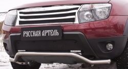 1 189 р. Зимняя заглушка решетки переднего бампера (с дхо и обвесом) РА Renault Duster HS дорестайлинг (2010-2015)  с доставкой в г. Новочеркасск. Увеличить фотографию 3