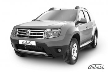 Защита переднего бампера Arbori Renault Duster HS дорестайлинг (2010-2015)