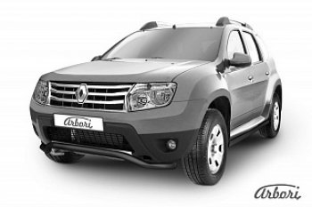 Защита переднего бампера Arbori Renault Duster HS дорестайлинг (2010-2015)