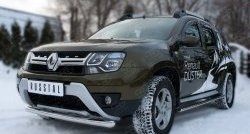 9 999 р. Одинарная защита переднего бампера диаметром 63 мм (рестайлинг) SLITKOFF  Renault Duster  HS (2010-2021) дорестайлинг, рестайлинг  с доставкой в г. Новочеркасск. Увеличить фотографию 4