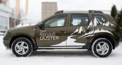 13 099 р. Широкая защита порогов (рестайлинг) Russtal Renault Duster HS дорестайлинг (2010-2015) (Защита порогов с со скосами на торцах (вариант 1))  с доставкой в г. Новочеркасск. Увеличить фотографию 4