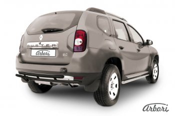 5 399 р. Защита заднего бампера Arbori  Renault Duster  HS (2010-2015) дорестайлинг  с доставкой в г. Новочеркасск. Увеличить фотографию 1