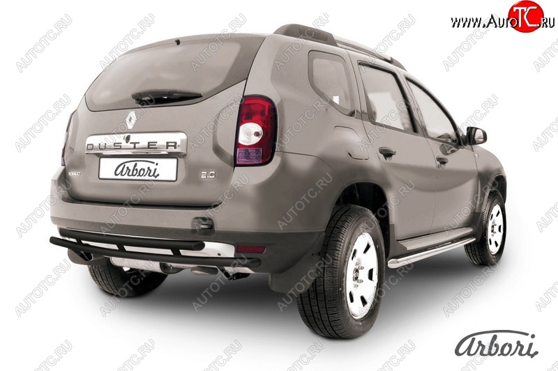 5 399 р. Защита заднего бампера Arbori Renault Duster HS дорестайлинг (2010-2015)  с доставкой в г. Новочеркасск