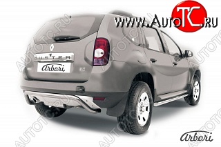 16 649 р. Защита заднего бампера Arbori Renault Duster HS дорестайлинг (2010-2015)  с доставкой в г. Новочеркасск