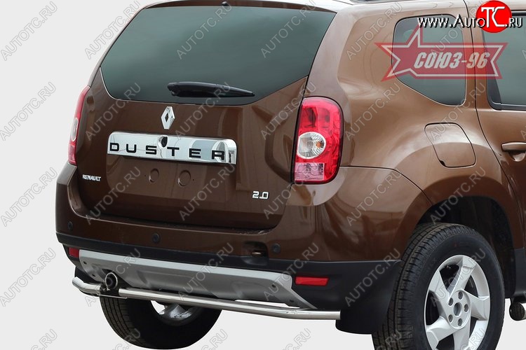 8 414 р. Защита заднего бампера 4x2 Souz-96 (d42) Renault Duster HS дорестайлинг (2010-2015)  с доставкой в г. Новочеркасск