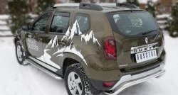 11 549 р. Защита заднего бампера (Ø63 мм волна, нержавейка) SLITKOFF  Renault Duster  HS (2015-2021) рестайлинг  с доставкой в г. Новочеркасск. Увеличить фотографию 4