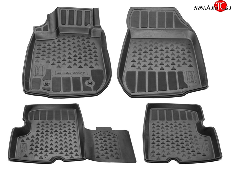 1 299 р. Комплект ковриков в салон Delform 4 шт. (полиуретан) Renault Duster HS дорестайлинг (2010-2015)  с доставкой в г. Новочеркасск