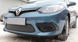 1 469 р. Сетка на бампер Russtal (черная)  Renault Fluence (2010-2012) дорестайлинг  с доставкой в г. Новочеркасск. Увеличить фотографию 1