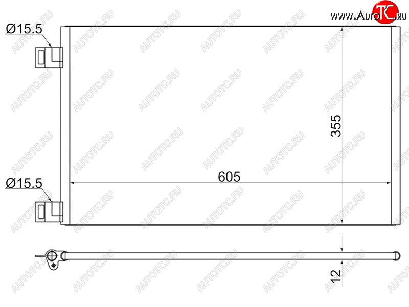 5 499 р. Радиатор кондиционера SAT  Renault Kangoo  KW0 (2008-2013) дорестайлинг  с доставкой в г. Новочеркасск