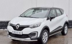 11 449 р. Защита переднего бампера (Ø42 мм, нержавейка) Russtal Renault Kaptur дорестайлинг (2016-2020)  с доставкой в г. Новочеркасск. Увеличить фотографию 2