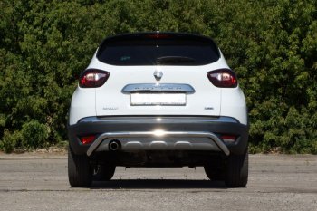 18 849 р. Защита заднего бампера Petroil Tuning Волна (d51) Renault Kaptur дорестайлинг (2016-2020) (Нержавеющая полированная сталь)  с доставкой в г. Новочеркасск. Увеличить фотографию 2