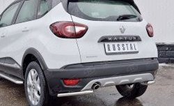 10 949 р. Защита заднего бампера (Ø42 мм уголки, нержавейка) Russtal Renault Kaptur дорестайлинг (2016-2020)  с доставкой в г. Новочеркасск. Увеличить фотографию 3