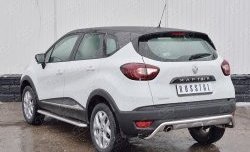 12 399 р. Защита заднего бампера (Ø42 мм волна, нержавейка) SLITKOFF  Renault Kaptur (2016-2020) дорестайлинг  с доставкой в г. Новочеркасск. Увеличить фотографию 2