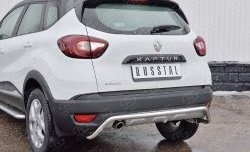 12 399 р. Защита заднего бампера (Ø42 мм волна, нержавейка) SLITKOFF  Renault Kaptur (2016-2020) дорестайлинг  с доставкой в г. Новочеркасск. Увеличить фотографию 3