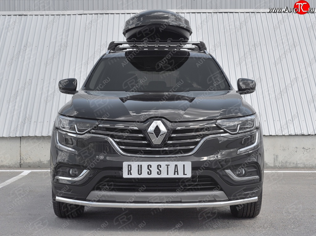 7 349 р. Защита переднего бампера (Ø42 мм, нержавейка) Russtal  Renault Koleos  2 (2016-2024)  с доставкой в г. Новочеркасск