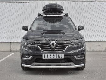 Защита переднего бампера (Ø63 мм, нержавейка) SLITKOFF Renault (Рено) Koleos (Колеос)  2 (2016-2024) 2