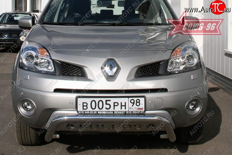 16 379 р. Защита переднего бампера Souz-96 (d60) Renault Koleos Phase 1 (2007-2011)  с доставкой в г. Новочеркасск