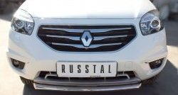 12 749 р. Одинарная защита переднего бампера диаметром 63 мм SLITKOFF  Renault Koleos  1 (2011-2016) Phase 2, Phase 3  с доставкой в г. Новочеркасск. Увеличить фотографию 2