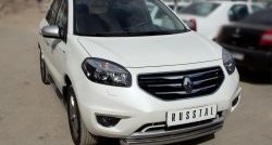 13 499 р. Одинарная защита переднего бампера диаметром 76 мм SLITKOFF Renault Koleos 1 Phase 2 (2011-2013)  с доставкой в г. Новочеркасск. Увеличить фотографию 2