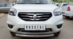 13 499 р. Одинарная защита переднего бампера диаметром 76 мм SLITKOFF Renault Koleos 1 Phase 2 (2011-2013)  с доставкой в г. Новочеркасск. Увеличить фотографию 3