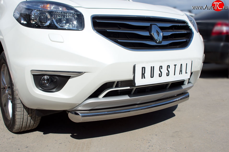 13 499 р. Одинарная защита переднего бампера диаметром 76 мм SLITKOFF Renault Koleos 1 Phase 2 (2011-2013)  с доставкой в г. Новочеркасск