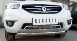 19 099 р. Защита переднего бампера (Ø75х42 мм, нержавейка) Russtal Renault Koleos 1 Phase 2 (2011-2013)  с доставкой в г. Новочеркасск. Увеличить фотографию 3