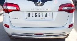 18 549 р. Защита заднего бампера (Ø75x42 мм, нержавейка) Russtal Renault Koleos Phase 1 (2007-2011)  с доставкой в г. Новочеркасск. Увеличить фотографию 2