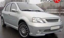 4 249 р. Пороги накладки Street Renault Logan 1 дорестайлинг (2004-2010) (Неокрашенные)  с доставкой в г. Новочеркасск. Увеличить фотографию 2