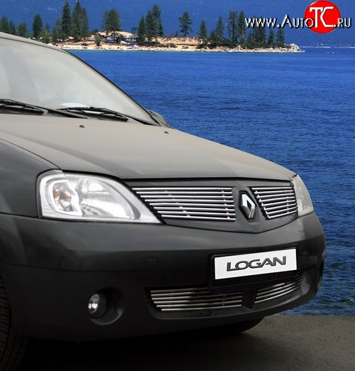 4 148 р. Декоративные вставки решетки радиатора Novline Renault Logan 1 дорестайлинг (2004-2010)  с доставкой в г. Новочеркасск