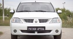 1 799 р. Защитная сетка решетки переднего бампера РА Renault Logan 1 дорестайлинг (2004-2010)  с доставкой в г. Новочеркасск. Увеличить фотографию 2