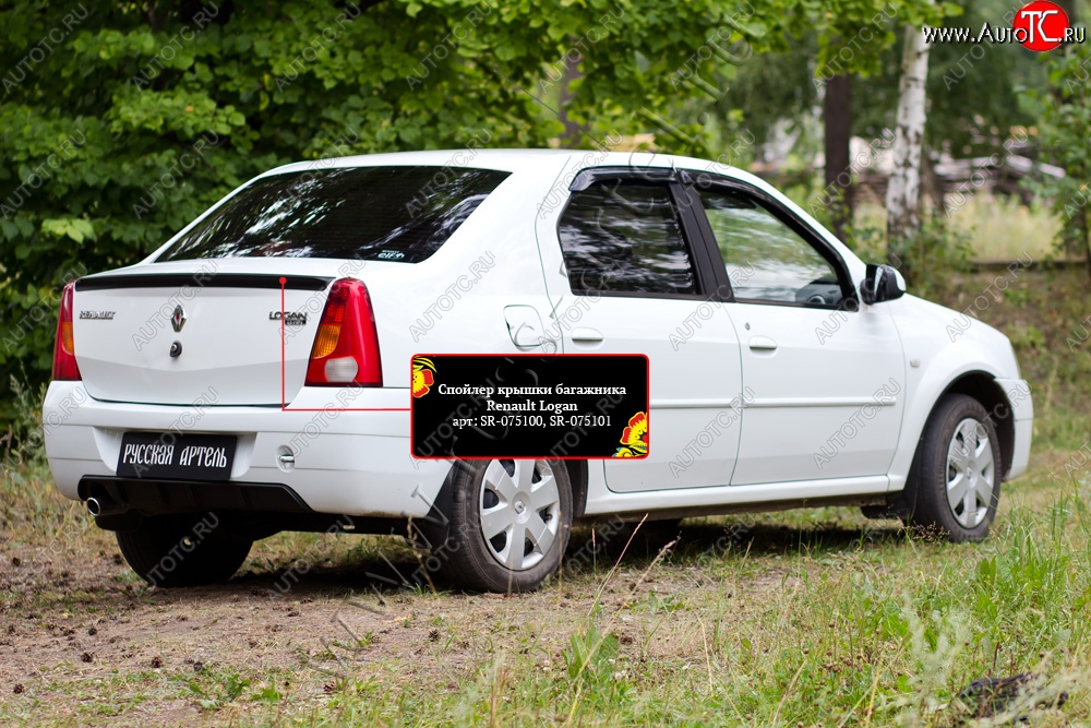 1 739 р. Лип спойлер RA  Renault Logan  1 (2004-2010) дорестайлинг (Неокрашенный)  с доставкой в г. Новочеркасск