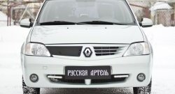 879 р. Зимняя заглушка решетки радиатора РА  Renault Logan  1 (2004-2010) дорестайлинг  с доставкой в г. Новочеркасск. Увеличить фотографию 3