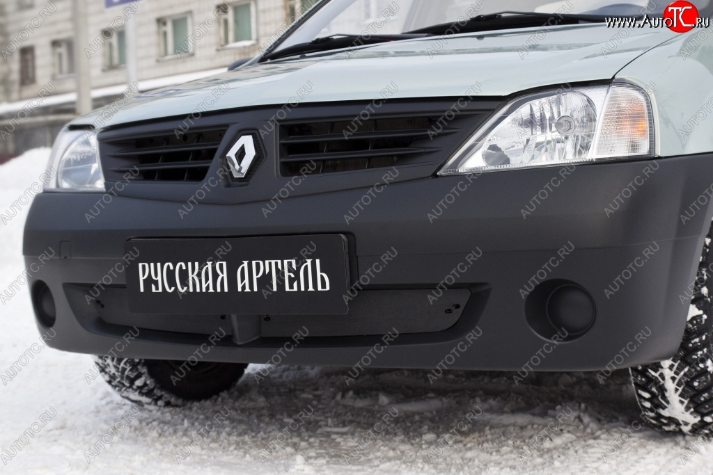 769 р. Зимняя заглушка решетки переднего бампера РА  Renault Logan  1 (2004-2010) дорестайлинг  с доставкой в г. Новочеркасск