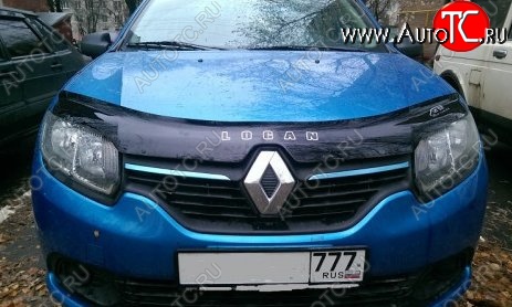 999 р. Дефлектор капота Russtal Renault Logan 2 рестайлинг (2018-2024)  с доставкой в г. Новочеркасск