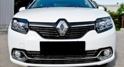 699 р. Реснички на фары RA Renault Logan 2 рестайлинг (2018-2025) (Неокрашенные)  с доставкой в г. Новочеркасск. Увеличить фотографию 3