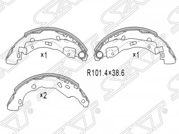Колодки тормозные задние SAT  Logan  2, Logan Stepway