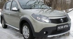 2 149 р. Защитная сетка решетки переднего бампера РА Renault Sandero Stepway (BS) (2010-2014)  с доставкой в г. Новочеркасск. Увеличить фотографию 4