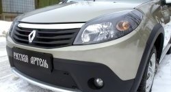 889 р. Зимняя заглушка решетки переднего бампера РА  Renault Sandero Stepway  (BS) (2010-2014)  с доставкой в г. Новочеркасск. Увеличить фотографию 2