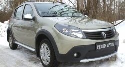 889 р. Зимняя заглушка решетки переднего бампера РА  Renault Sandero Stepway  (BS) (2010-2014)  с доставкой в г. Новочеркасск. Увеличить фотографию 3