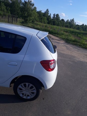 6 499 р. Спойлер INMAX Renault Sandero (B8) дорестайлинг (2014-2018) (неокрашенный)  с доставкой в г. Новочеркасск. Увеличить фотографию 3