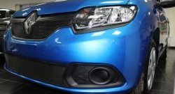 1 469 р. Нижняя сетка на бампер Russtal (черная) Renault Sandero (B8) дорестайлинг (2014-2018)  с доставкой в г. Новочеркасск. Увеличить фотографию 3