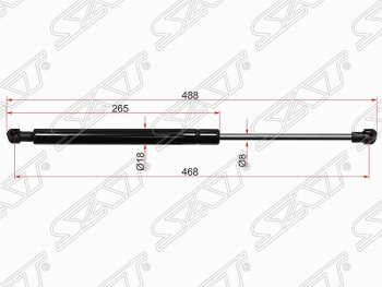 Газовый упор крышки багажника SAT Renault Sandero (B8) дорестайлинг (2014-2018)