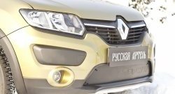 899 р. Зимняя заглушка решетки переднего бампера Stepway РА  Renault Sandero Stepway  (B8) (2014-2018) дорестайлинг  с доставкой в г. Новочеркасск. Увеличить фотографию 3