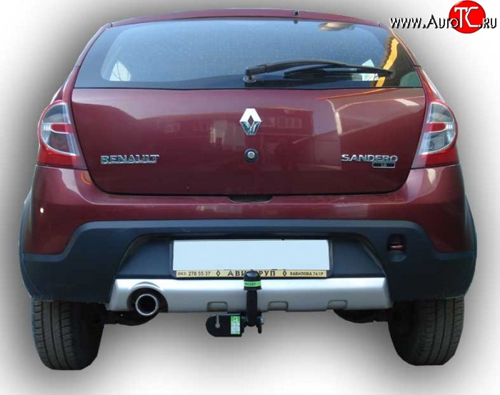 8 349 р. Фаркоп (Stepway) Лидер Плюс  Renault Sandero Stepway  (BS) (2010-2014) (Без электропакета)  с доставкой в г. Новочеркасск