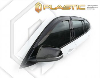 Ветровики дверей CA-Plastic BMW (БМВ) X1 (Икс1)  F48 (2015-2022) F48 дорестайлинг, рестайлинг  (Classic полупрозрачный)